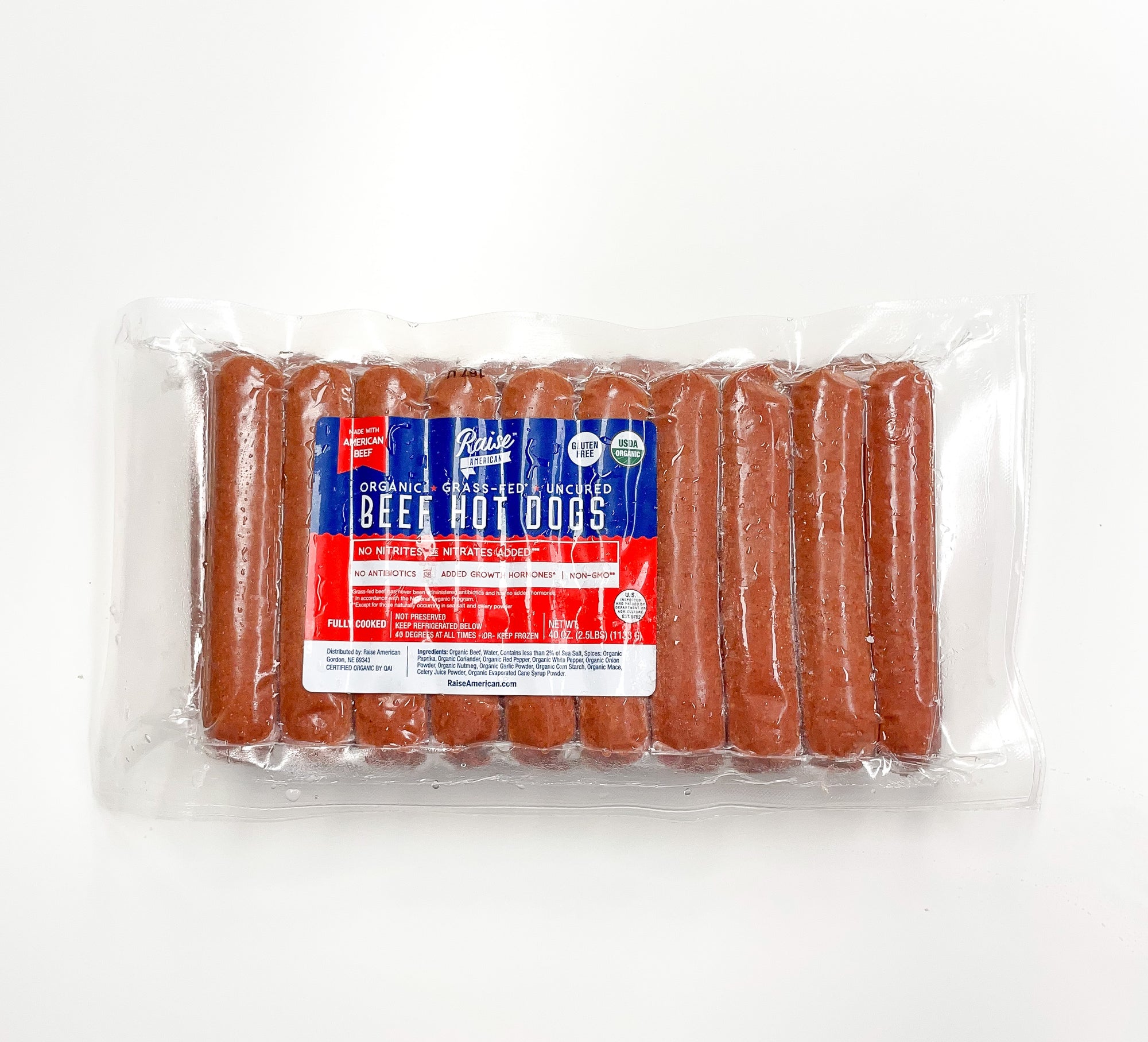 Organic All Beef Uncured Hotdogs